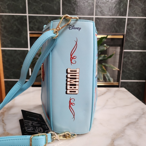 Loungefly Dumbo Storybook Convertible Backpack and Crossbody Bag - Picture 6 of 15